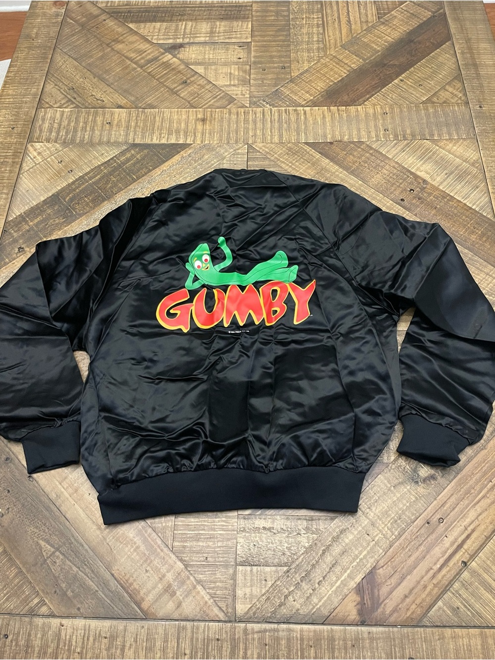 Vintage 1985 Gumby Satin Bomber Jacket